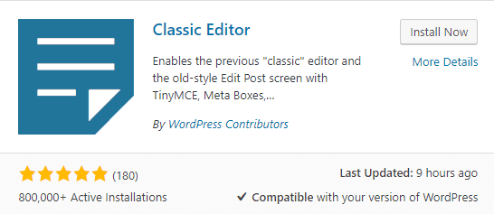 download classic editor